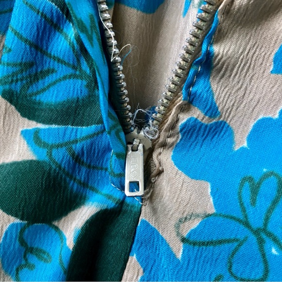 Vintage 1950's-60's Stacey Ames Pleated Neck Sleeveless Floral Sun Dress - Picture 13 of 16